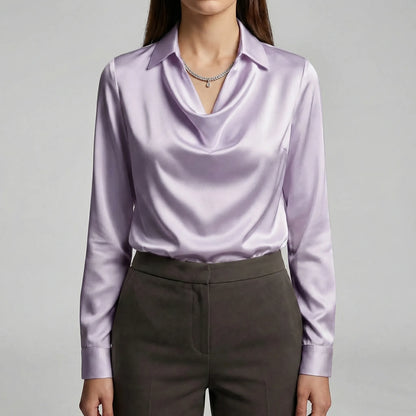 Langärmelige Drapée-Bluse - Ceylin