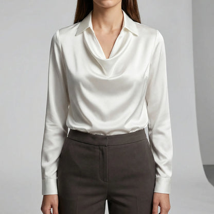 Langärmelige Drapée-Bluse - Ceylin