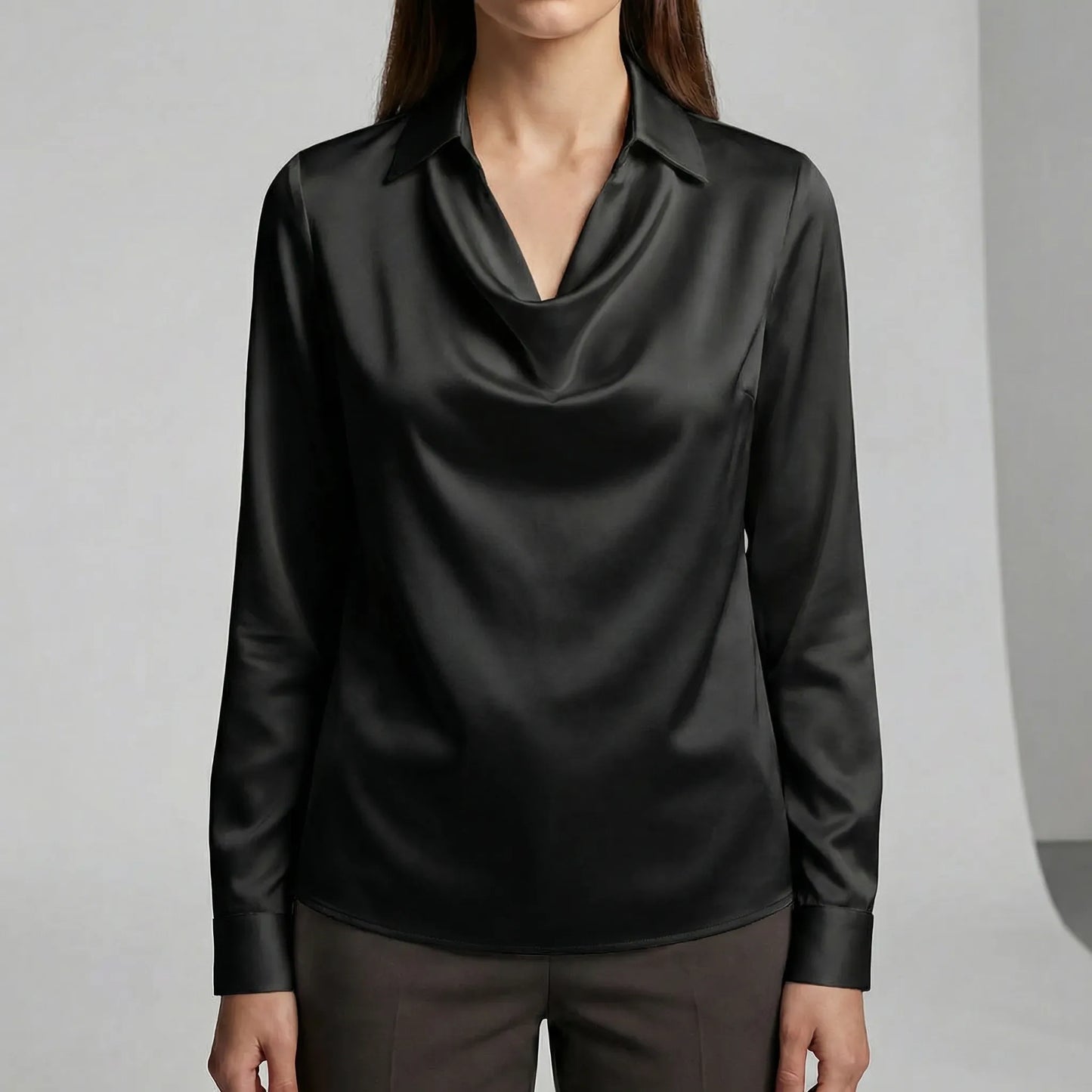 Langärmelige Drapée-Bluse - Ceylin