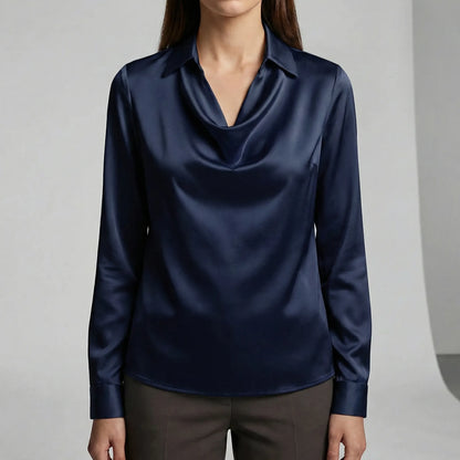 Langärmelige Drapée-Bluse - Ceylin