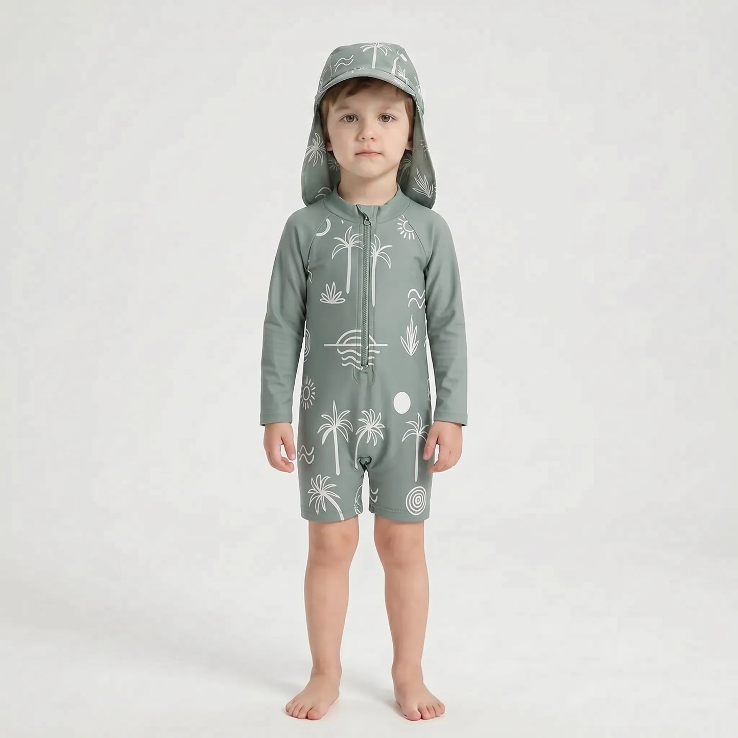 Langärmeliges Badeanzug-Set Für Kleinkinder - Shellkin
