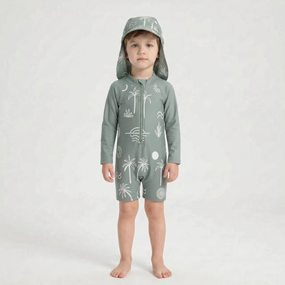 Langärmeliges Badeanzug-Set Für Kleinkinder - Shellkin