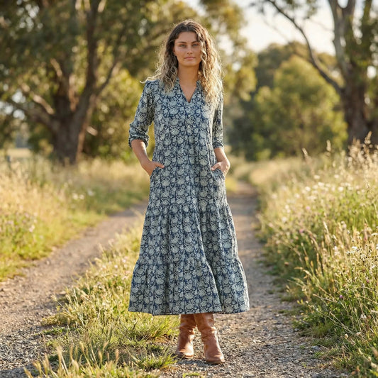 Langärmeliges Maxi Kleid - Joleen
