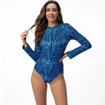 Langärmliger Gemusterter Monokini - Cetaform