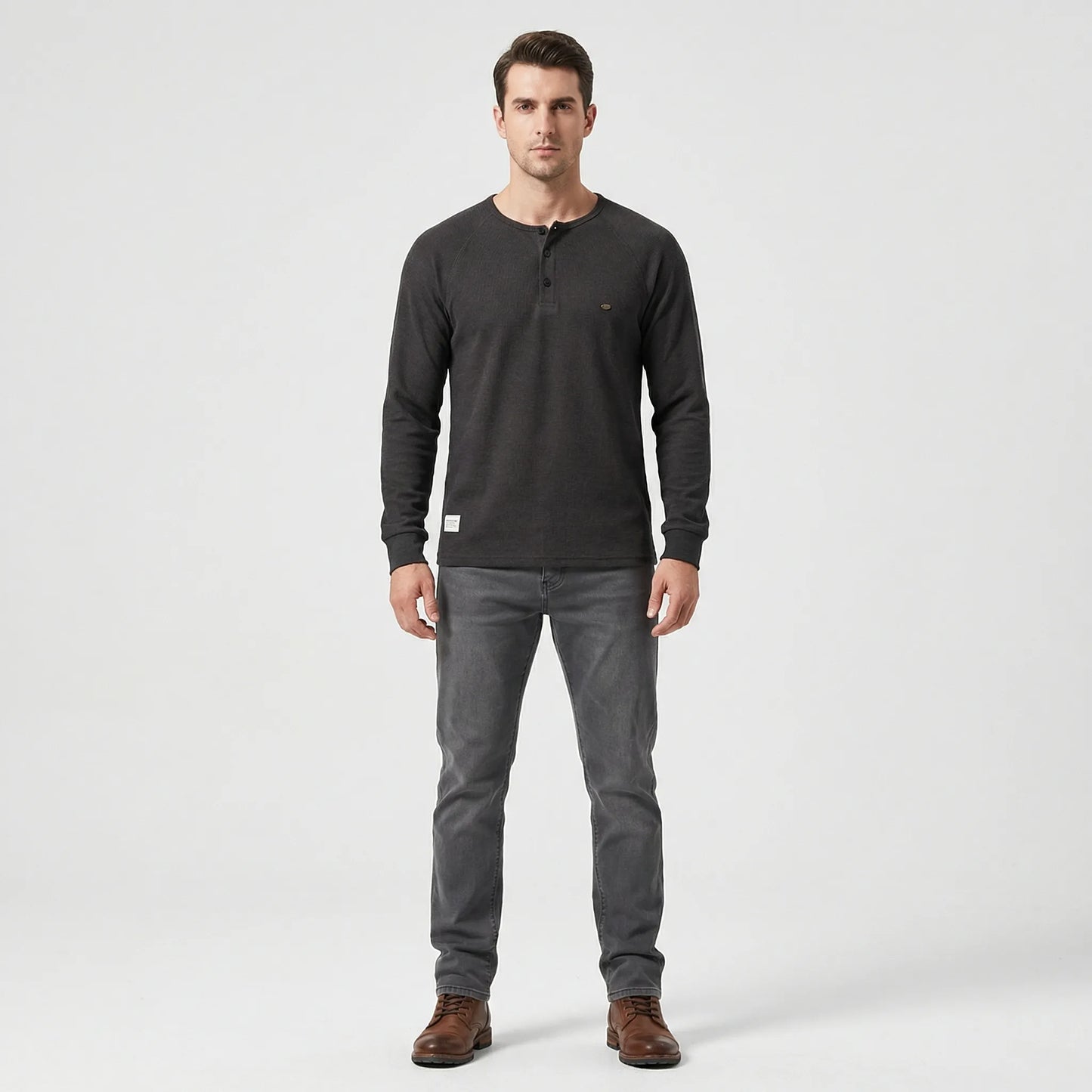 Langarmshirt Mit Knopfleiste - Giuseppe