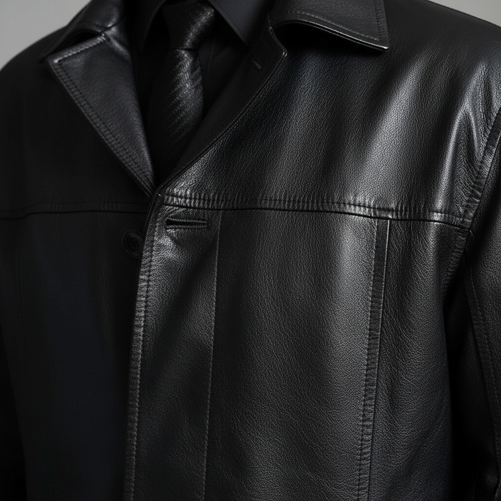 Lange Lederjacke - Anton