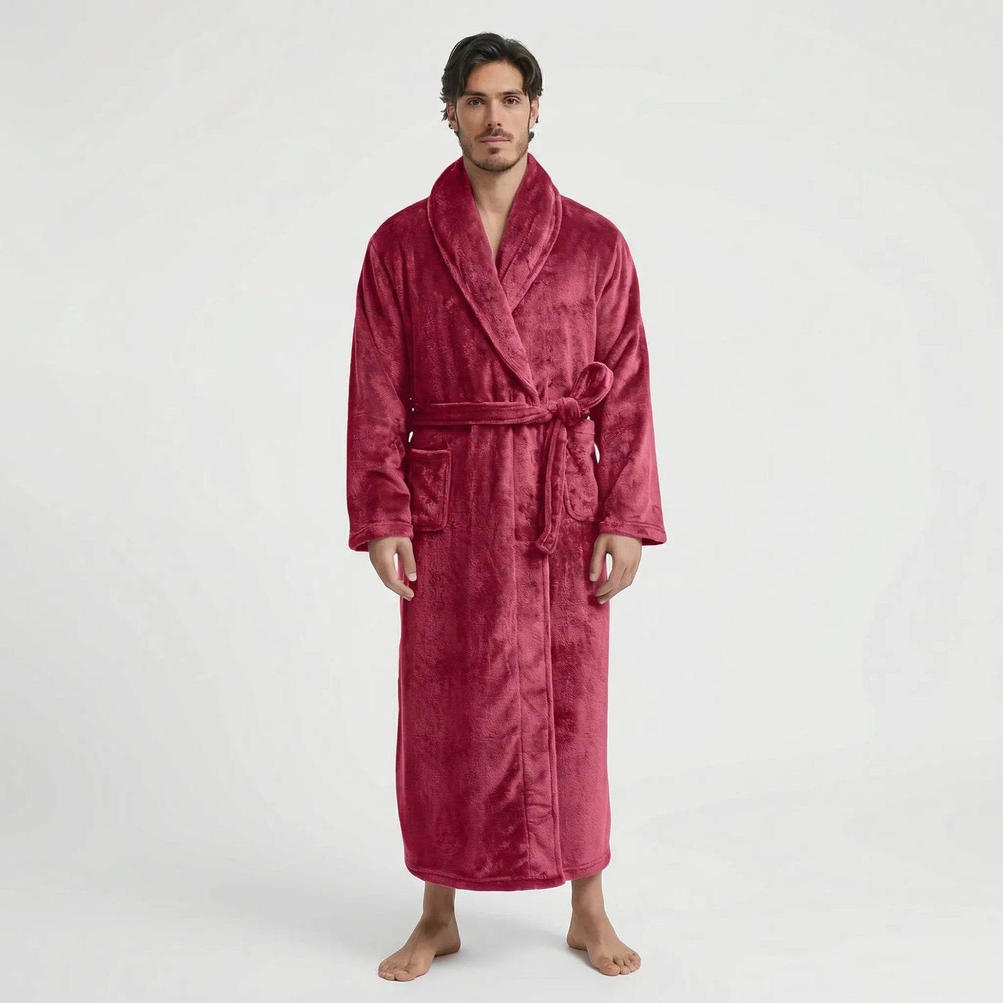Langer Herren-Bademantel Mit Gürtel - Morris