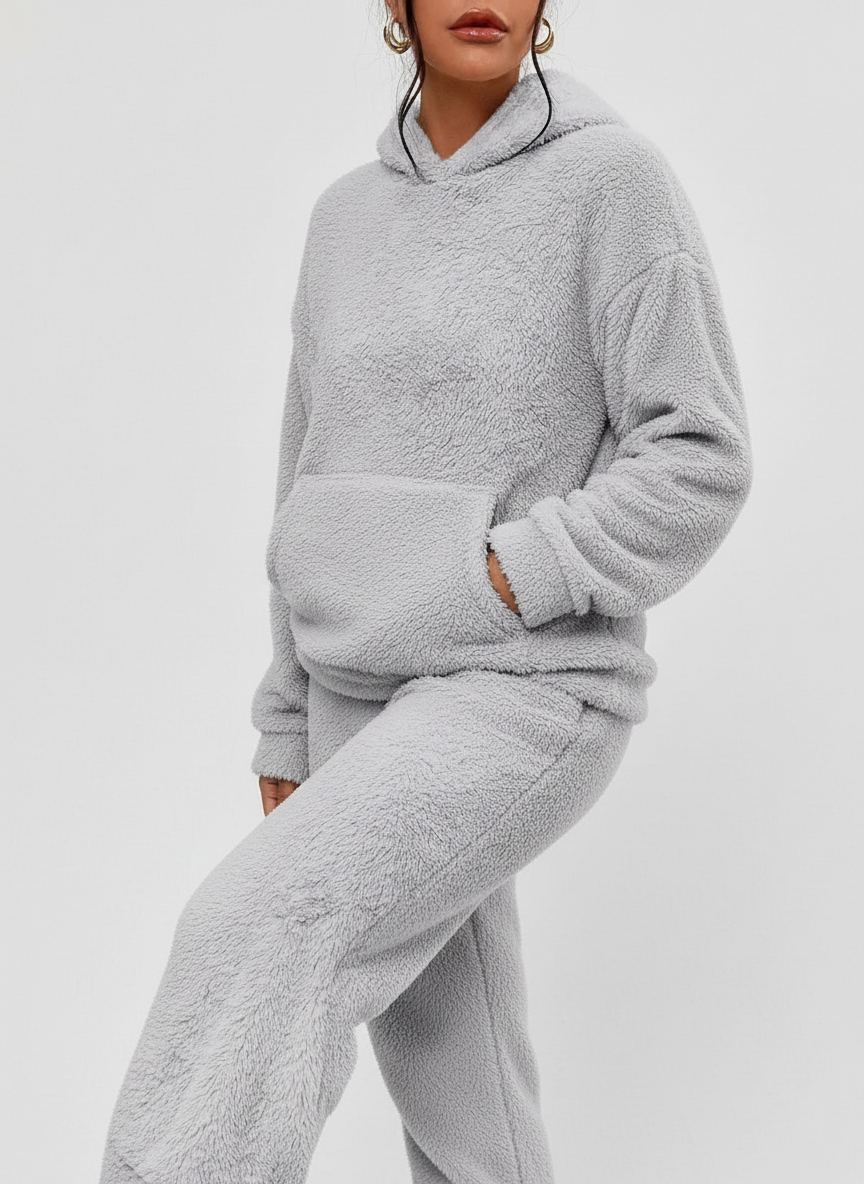 Langer Hoodie Mit Tasche -  Saskia