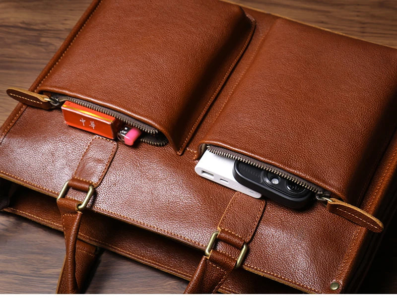 Laptoptas Wykonana Z Naturalnego Skóry - BusinessTote