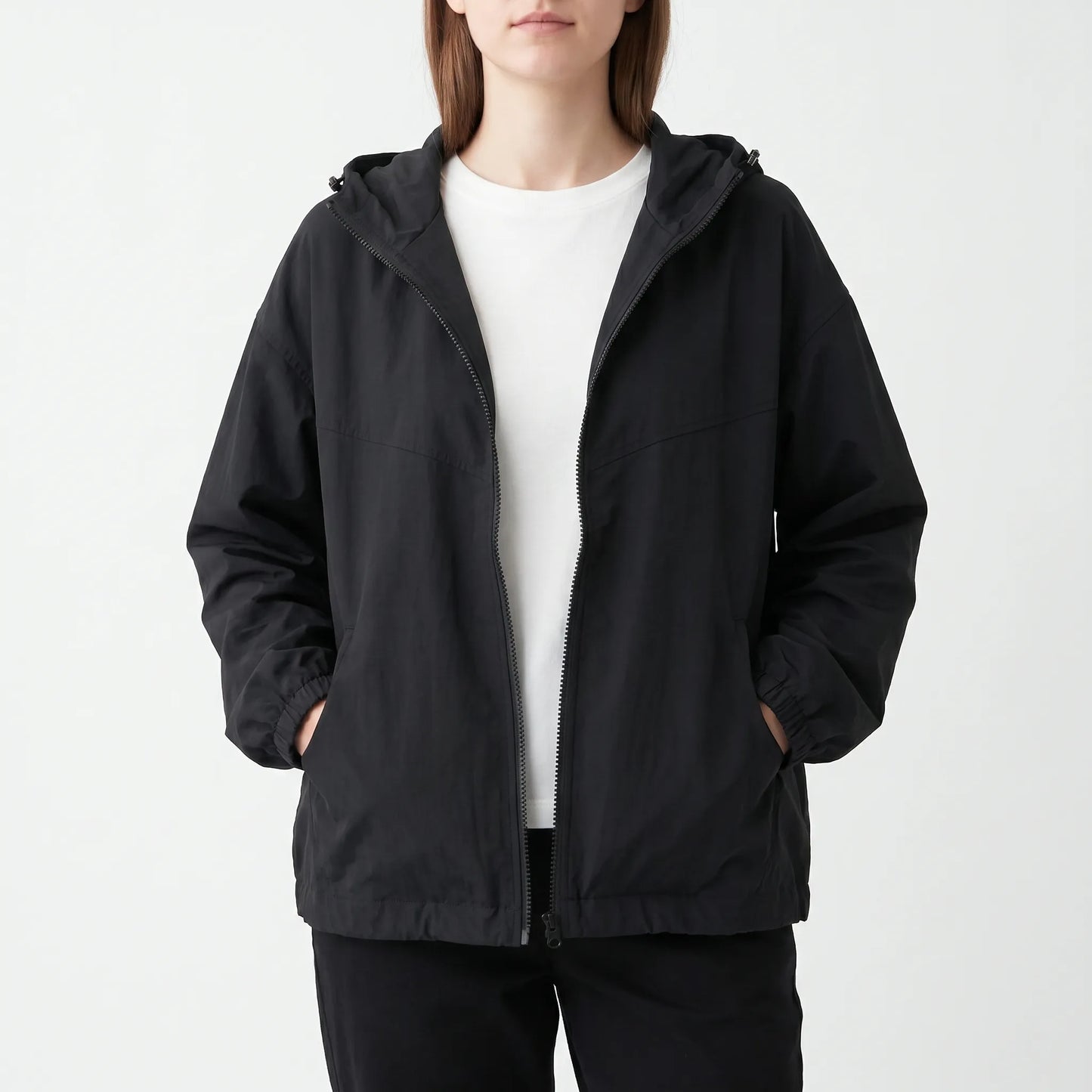 Lässige Windbreaker Jacke Mit Kapuze -  Regina