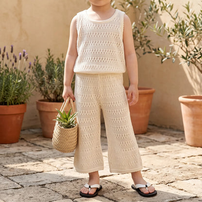 Lässiges Sommer-Set Im Lochstrick-Design - Aerina