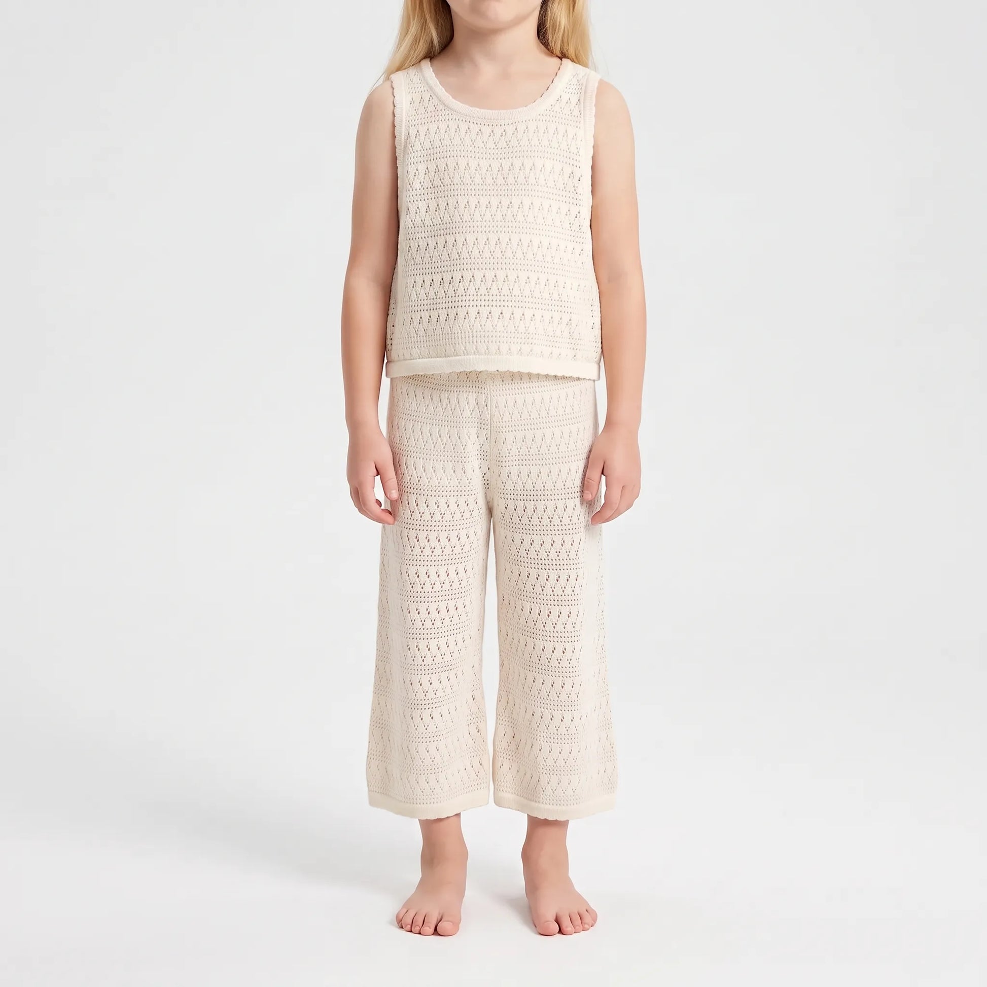 Lässiges Sommer-Set Im Lochstrick-Design - Aerina