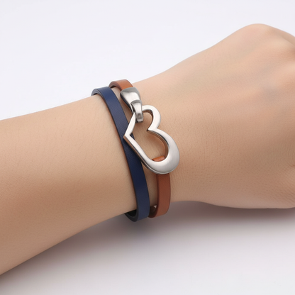 Lederarmband Mit Herzchen - SimpleLove