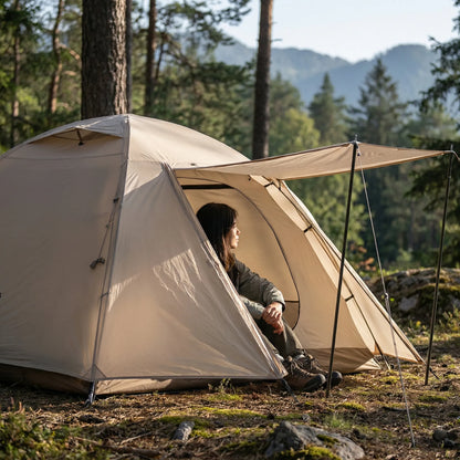 Leichtes Trekkingzelt Für Drei Jahreszeiten -  Campveil