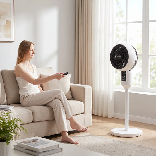 Leiser Oszillierender Standventilator Mit Fernbedienung - Aeroflow