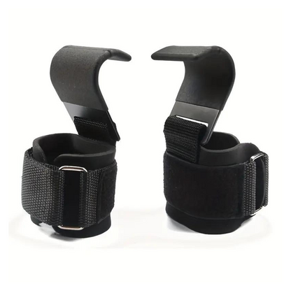 Lifting Hooks mit verstellbarem Handgelenkband - GripMax