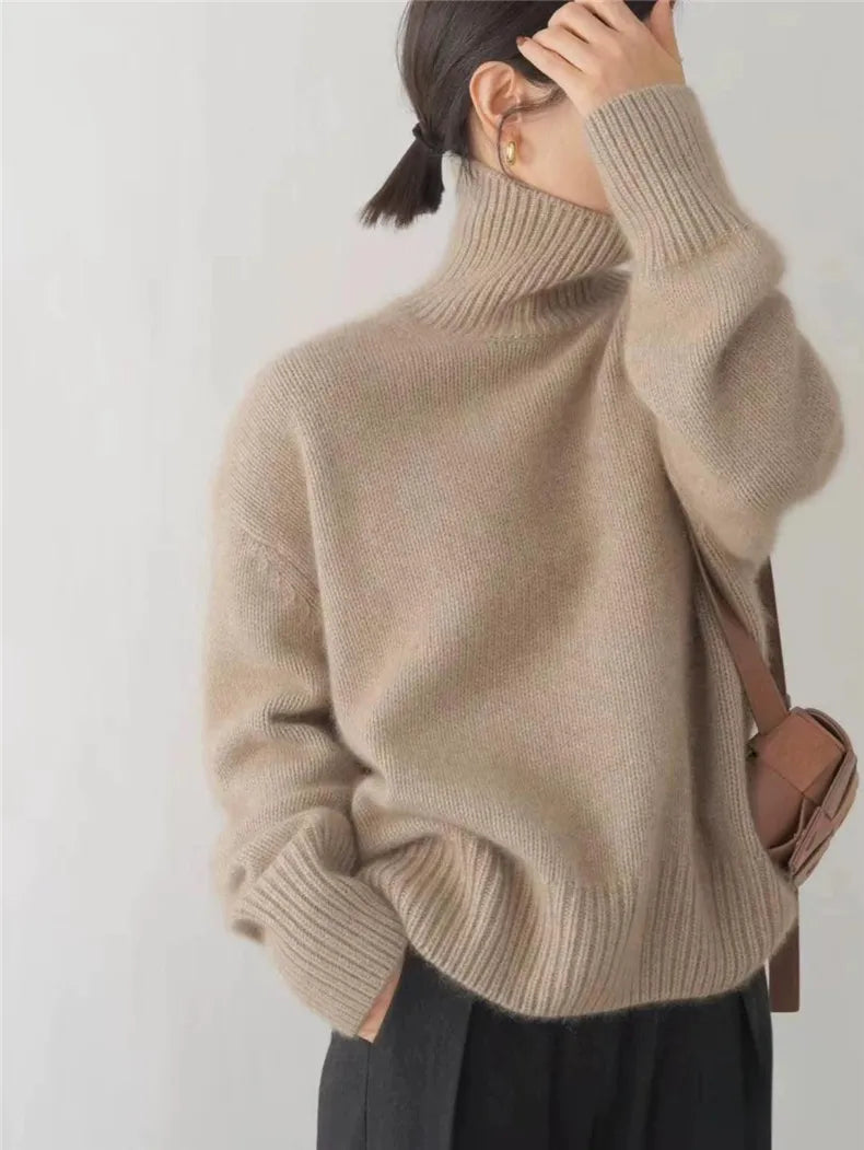 Luxe Damen Rollkragenpullover - Elena