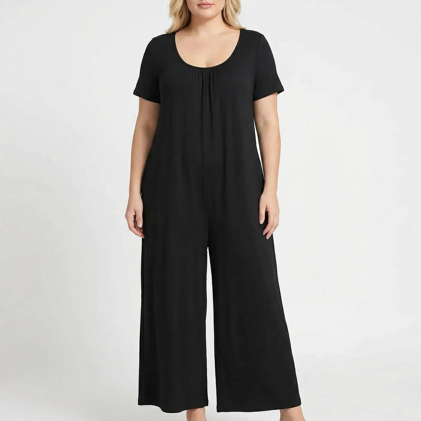 Locker geschnittener, langer Plus Size Jumpsuit - June