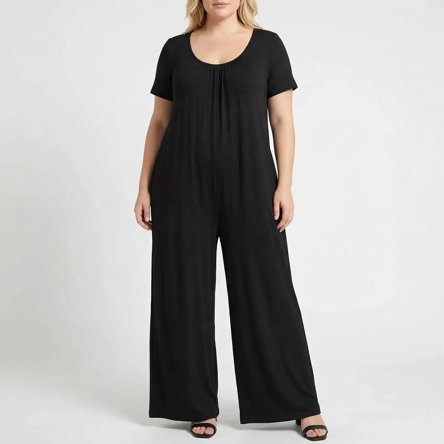 Locker geschnittener, langer Plus Size Jumpsuit - June