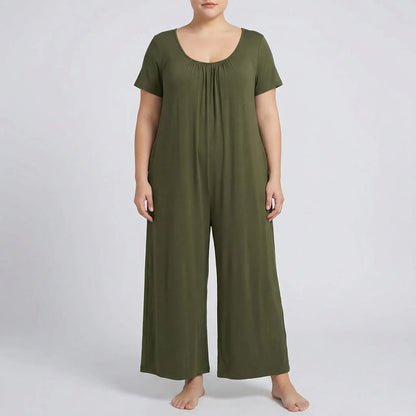 Locker geschnittener, langer Plus Size Jumpsuit - June