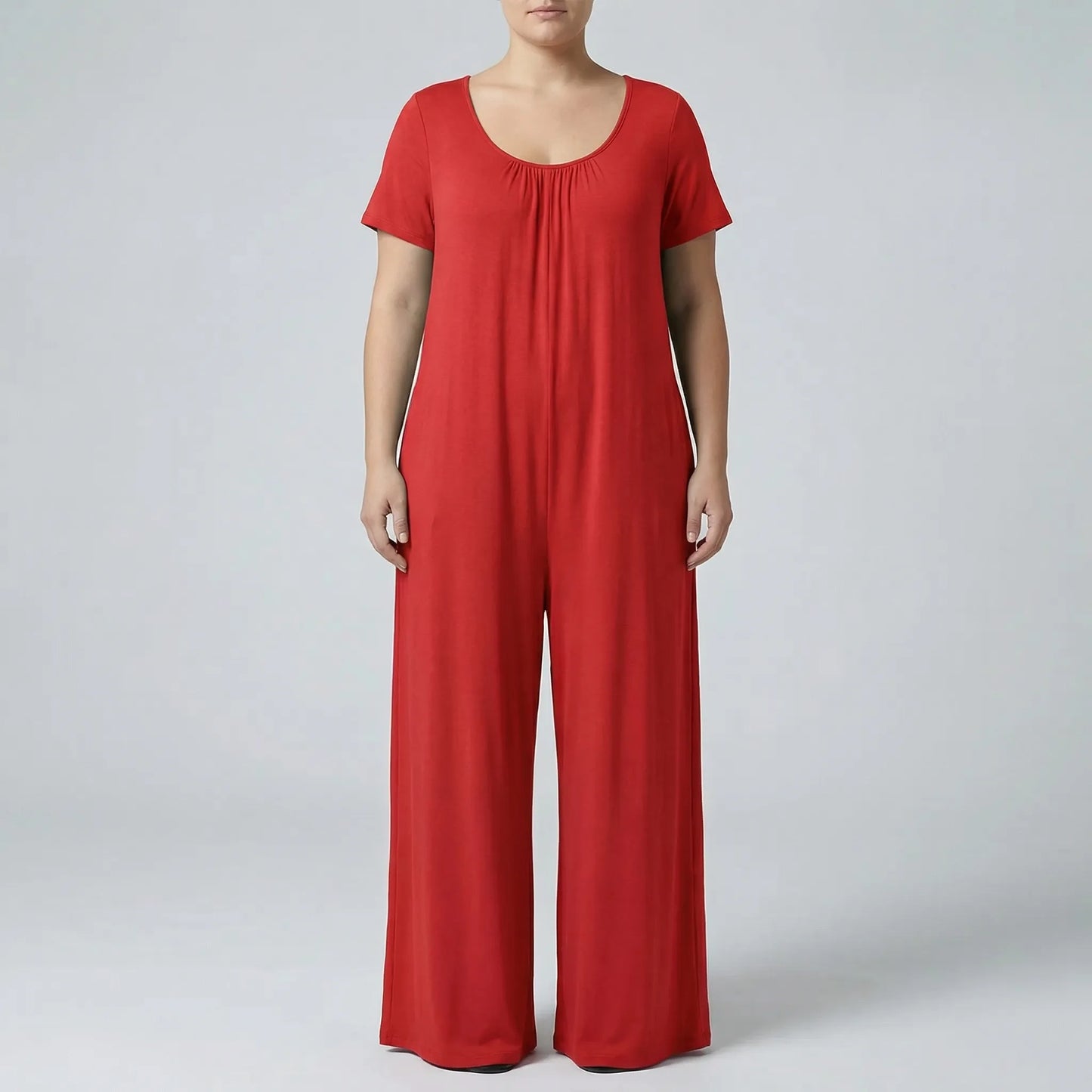 Locker geschnittener, langer Plus Size Jumpsuit - June