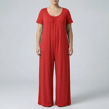 Locker geschnittener, langer Plus Size Jumpsuit - June