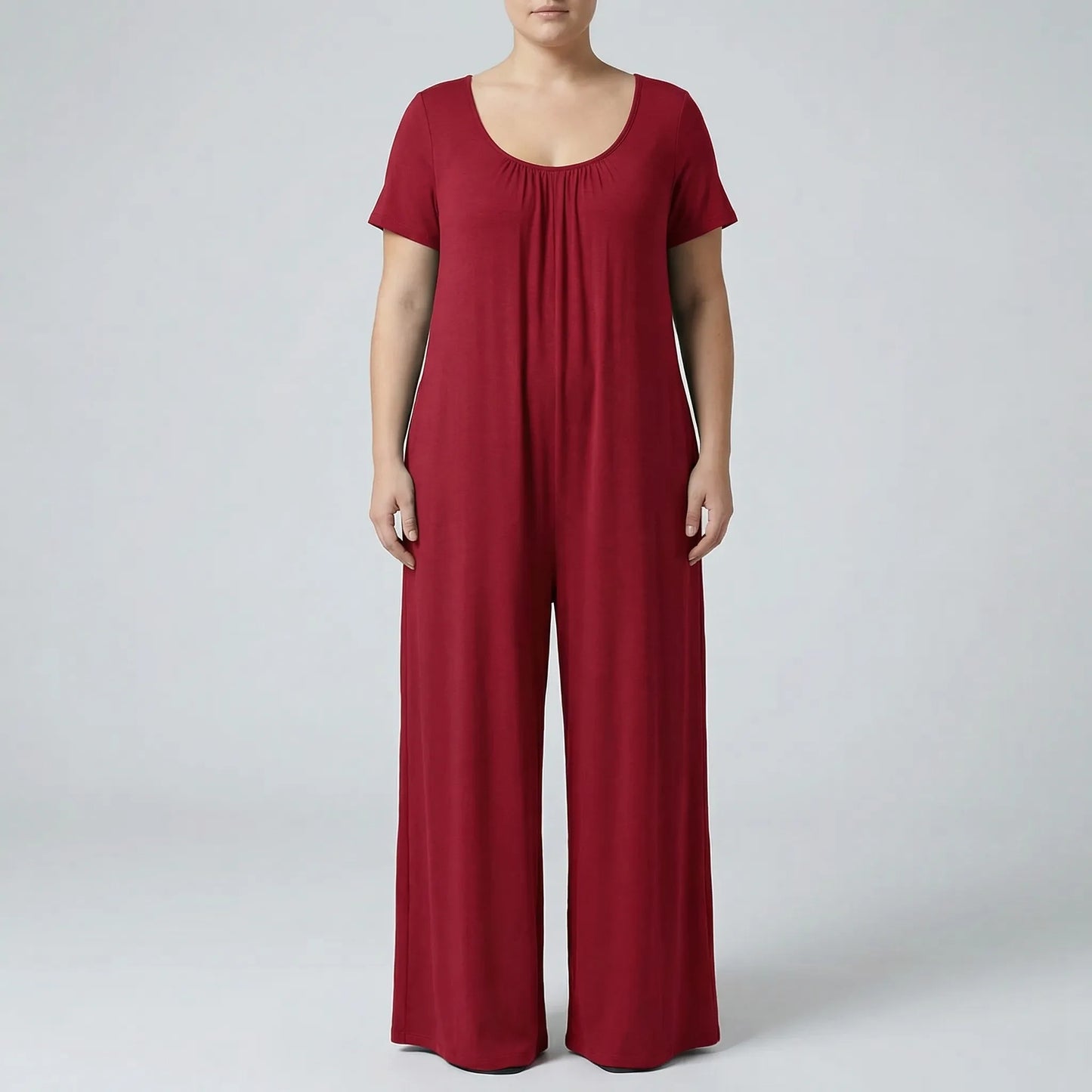 Locker geschnittener, langer Plus Size Jumpsuit - June