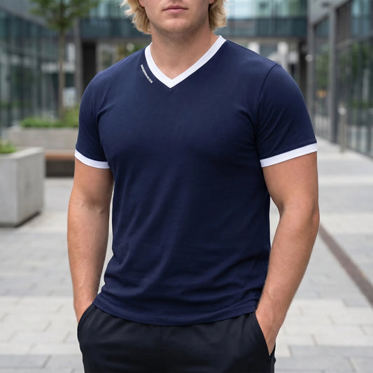 Locker geschnittenes Herren-Alltagsshirt in Übergröße - Shane