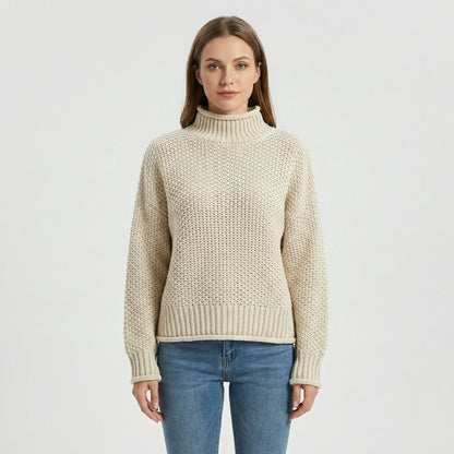 Lockerer Rollkragen-Strickpullover Für Damen - Dora