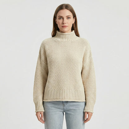 Lockerer Rollkragen-Strickpullover Für Damen - Dora