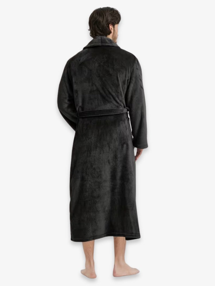 Long Men's Dressing Gown With Tie Belt - Marlon