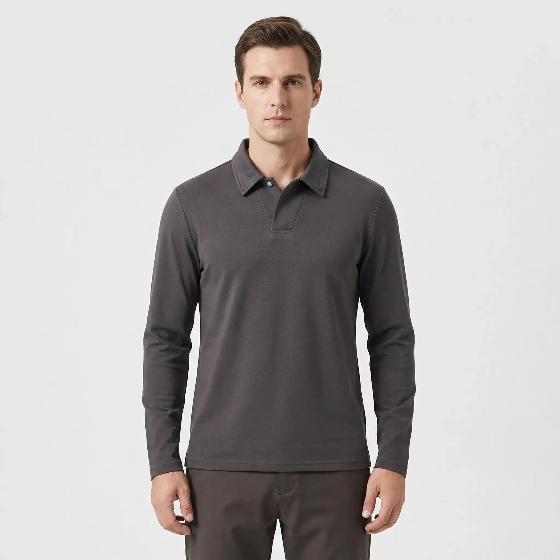 Long Sleeve Turn-Down Collar Polo - Carlton