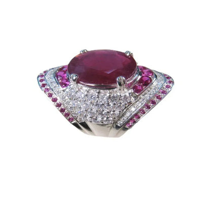 Silberring mit Rubin – Seraphine