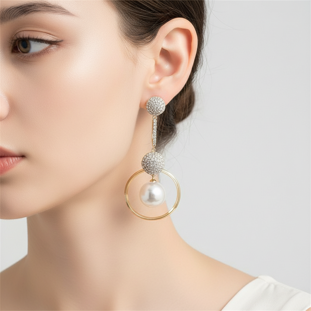 Luxuriöse Zirkonia-Ohrringe - GlamourRing