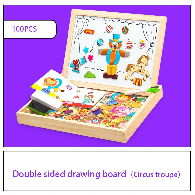 KreativBox Magnetspiel – Lernspaß mit Puzzle & Zeichentafel