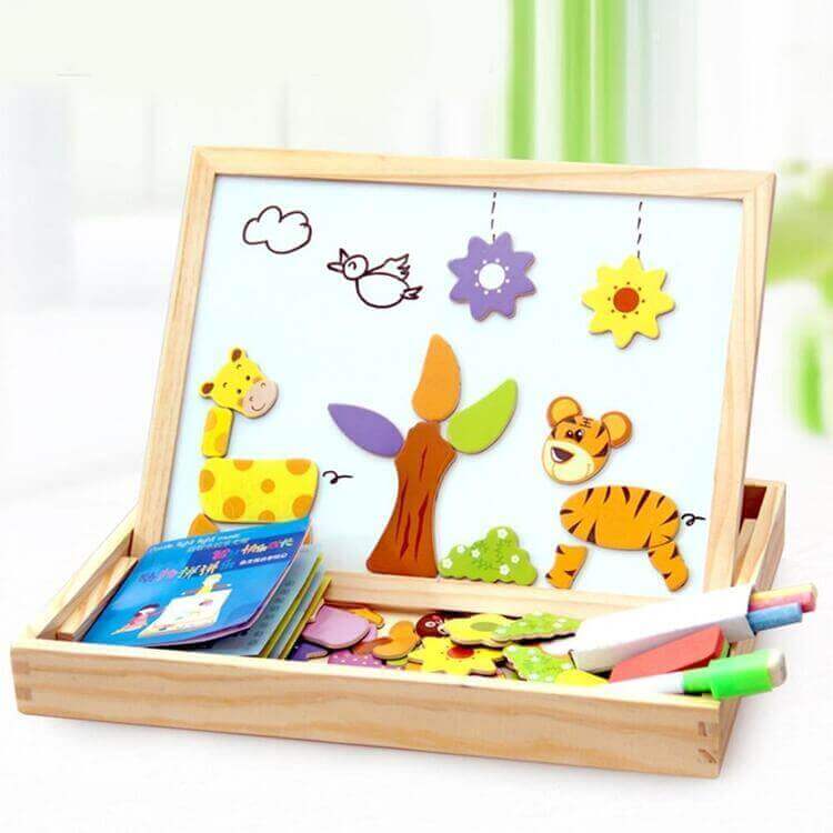 KreativBox Magnetspiel – Lernspaß mit Puzzle & Zeichentafel