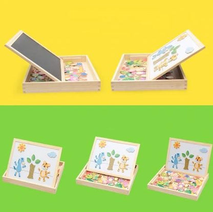 KreativBox Magnetspiel – Lernspaß mit Puzzle & Zeichentafel
