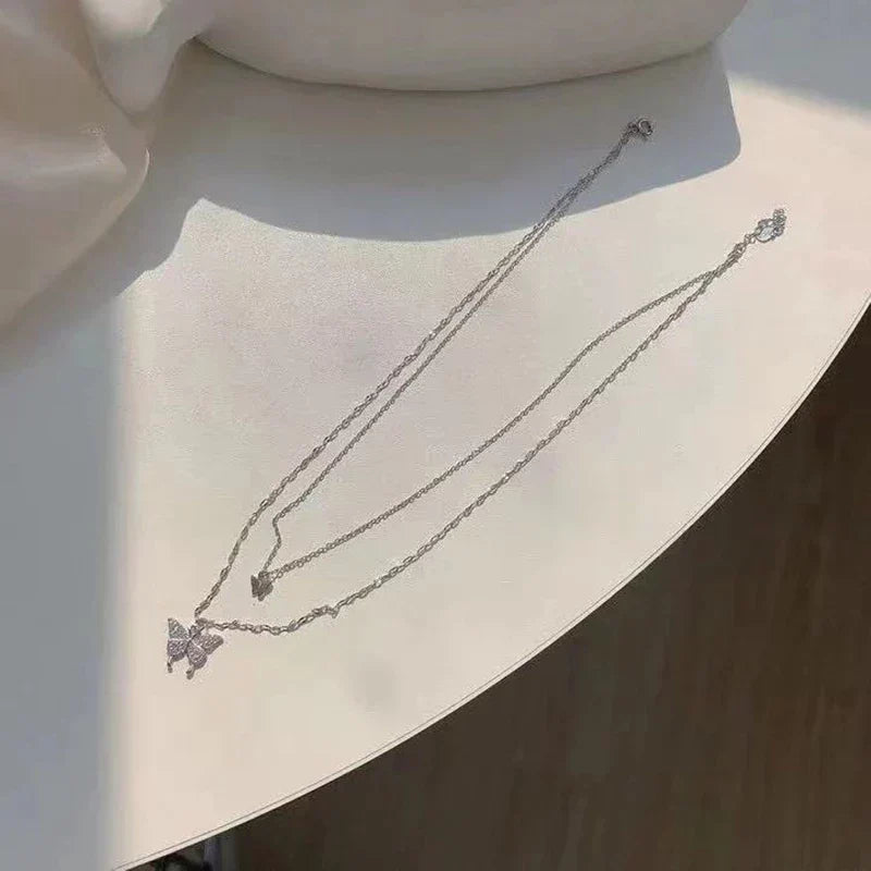 Mehrschichtige Silberkette - FlutterJewelry