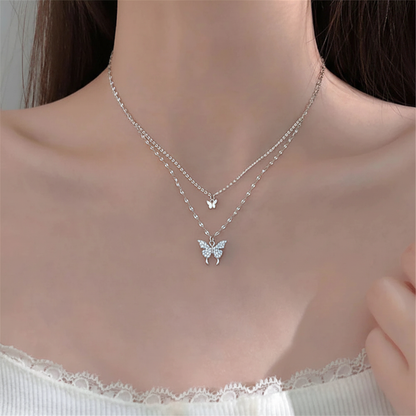 Mehrschichtige Silberkette - FlutterJewelry