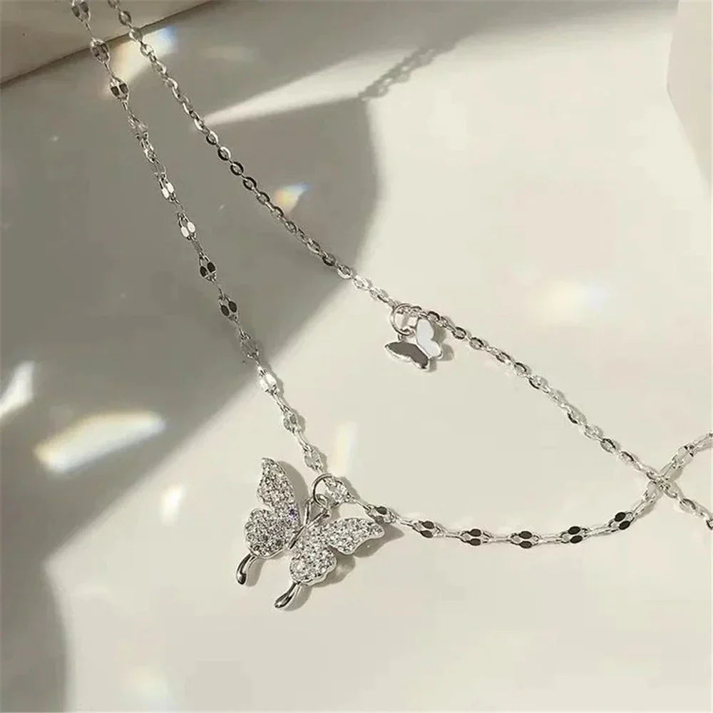 Mehrschichtige Silberkette - FlutterJewelry