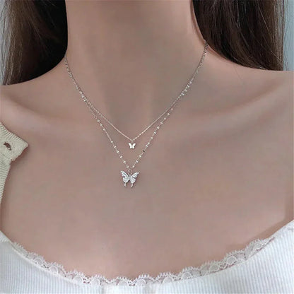 Mehrschichtige Silberkette - FlutterJewelry