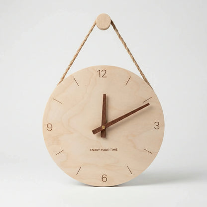Minimalistische Runde Wanduhr - TimberaClock