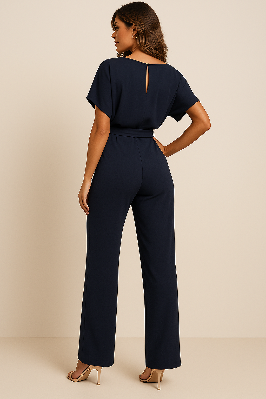 Minimalistischer Jumpsuit Mit Weitem Bein - Lavinia