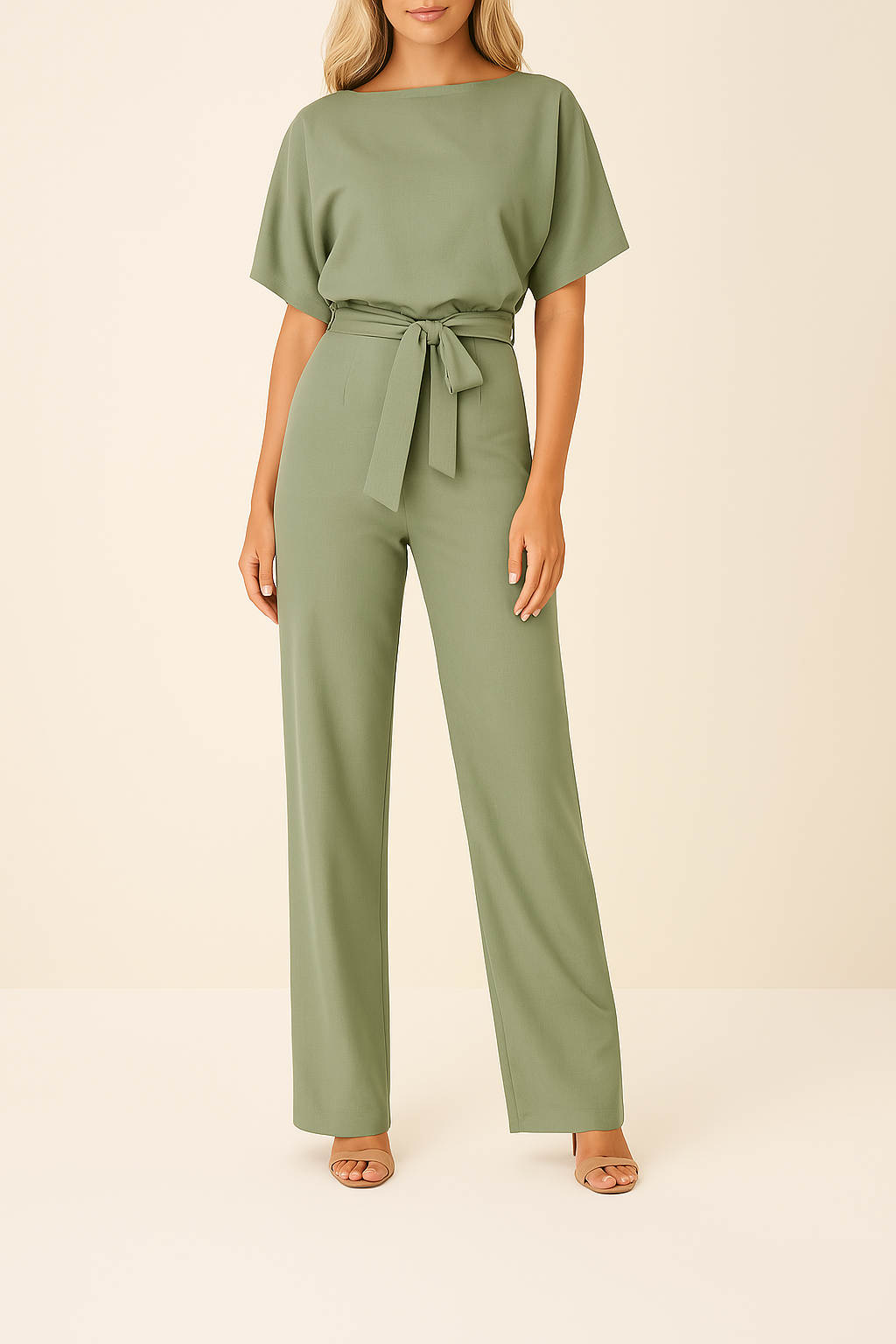 Minimalistischer Jumpsuit Mit Weitem Bein - Lavinia