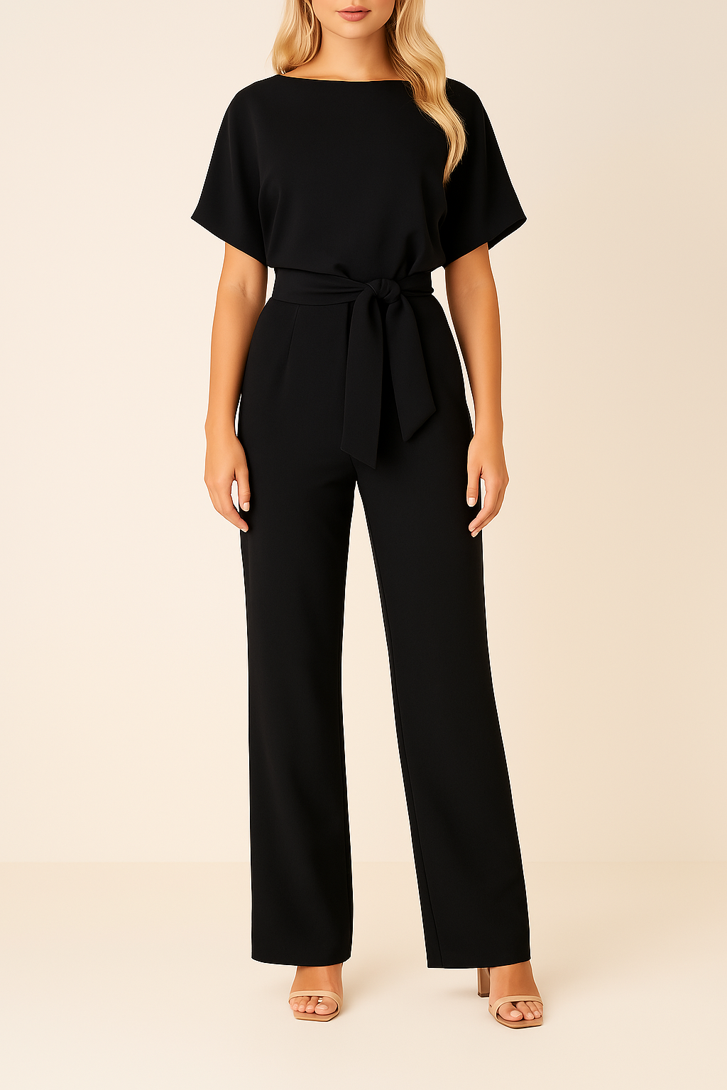 Minimalistischer Jumpsuit Mit Weitem Bein - Lavinia