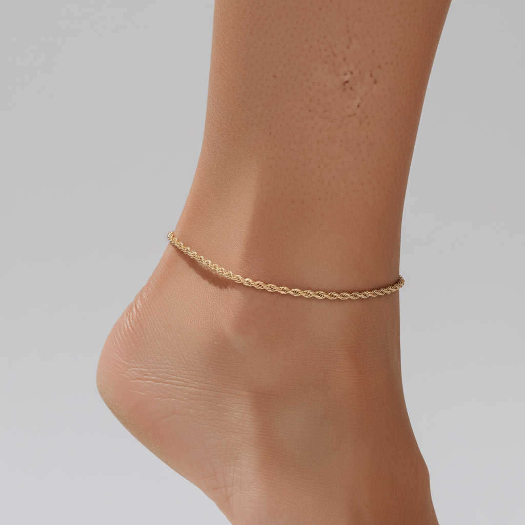 Minimalistisches Fußkettchen - JewelryBreeze