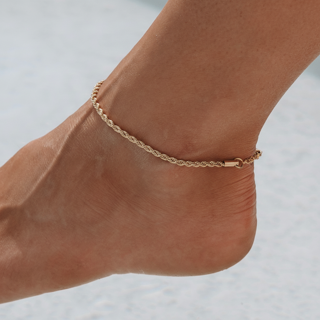 Minimalistisches Fußkettchen - JewelryBreeze