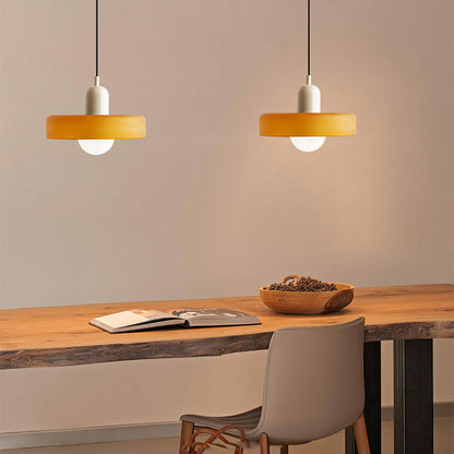 Hängelampe aus farbigem Glas - BauLume