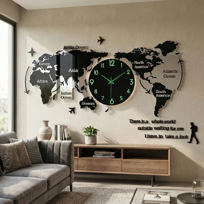 Moderne 3D-Wanduhr - WorldoraClock