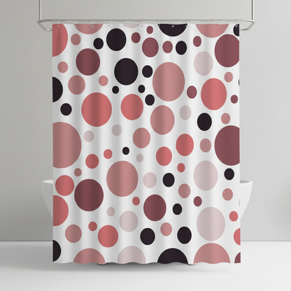 Modernes Geometrisches Duschvorhang Set - RippleDot
